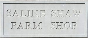 Sign for Saline Shaw