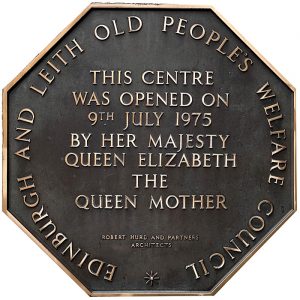 Plaque commemorating the opening of Stockbridge House