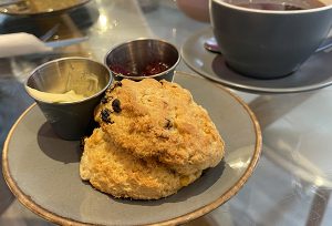 A scone at the Little Bespoke Bakery