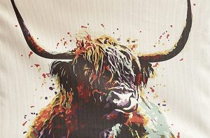 painting of a Highland cow