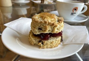 A scone at Simply Sarah's in Doune