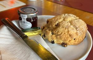 A scone at the Lobster Pot