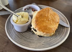 A scone at food@34a in Bo'ness