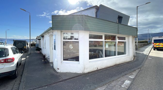 External view of the Old Pier Cafe, Lamlash